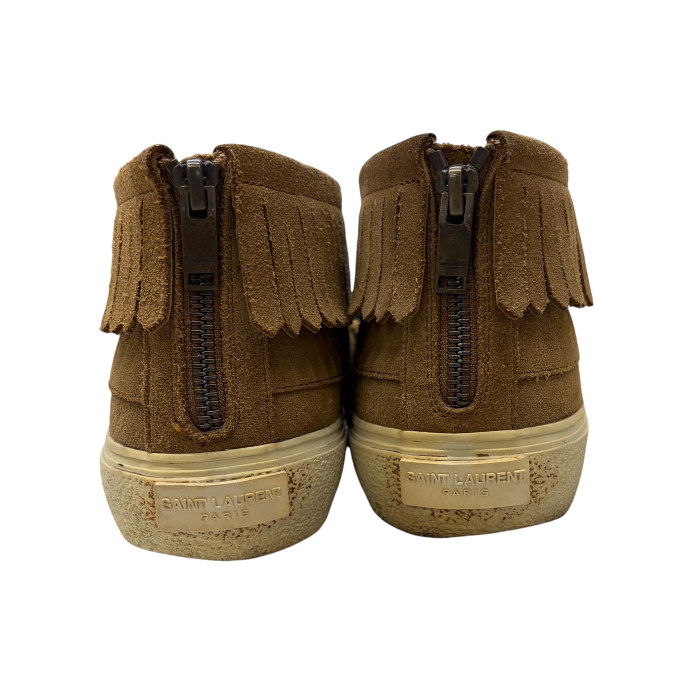 SAINT LAURENT Fringe Suede Sneakers 상세 이미지 2