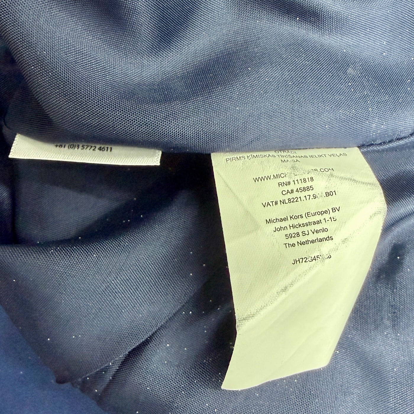 MICHAEL KORS Navy Double-Breasted Trench Coat 상세 이미지 4