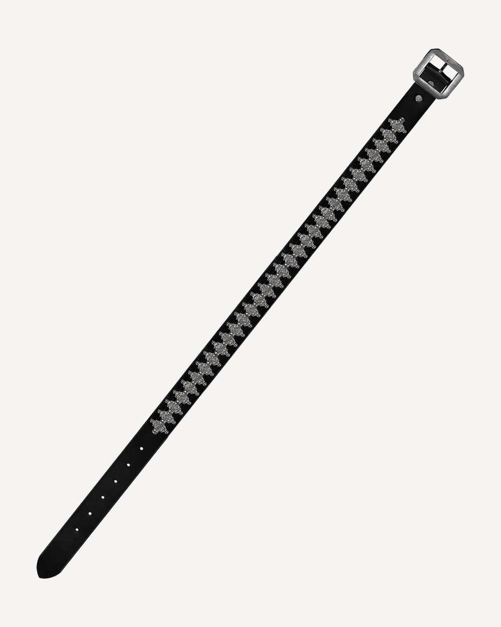 Diamond Scale Leather Belt [Silver] 상세 이미지 2