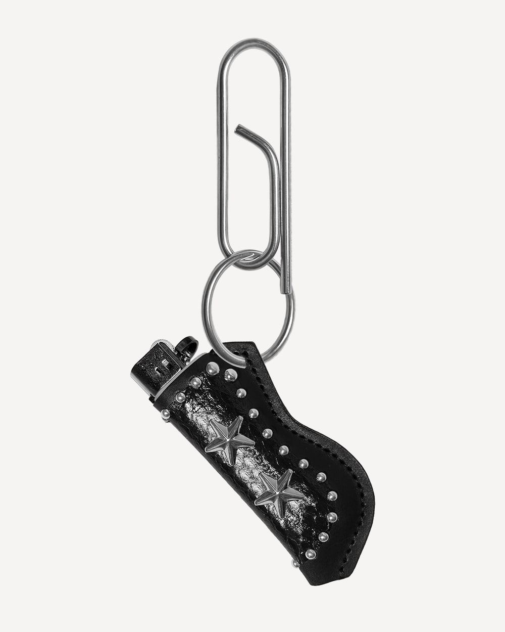 Double Star Leather Lighter Holder [Black] +Keyring 상세 이미지 1