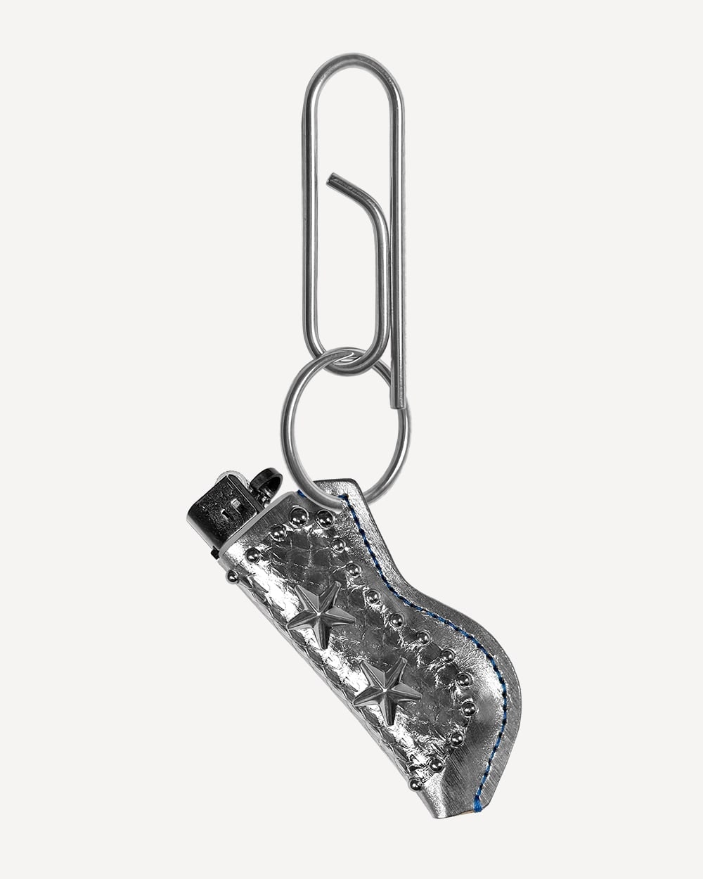 Double Star Leather Lighter Holder [Silver] +Keyring 상세 이미지 1