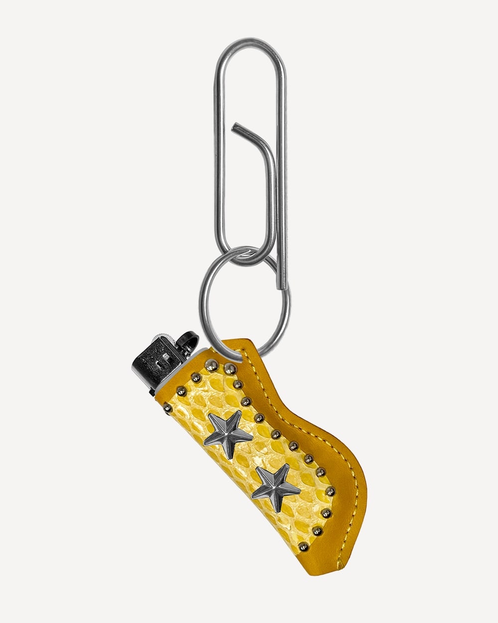 Double Star Leather Lighter Holder [Yellow] +Keyring 상세 이미지 1