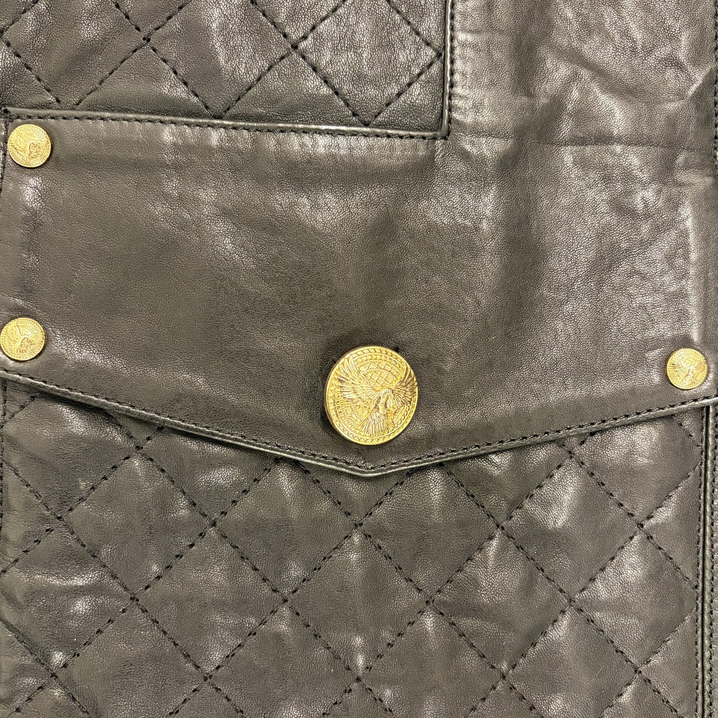 BALMAIN Quilted Leather Vest 상세 이미지 2