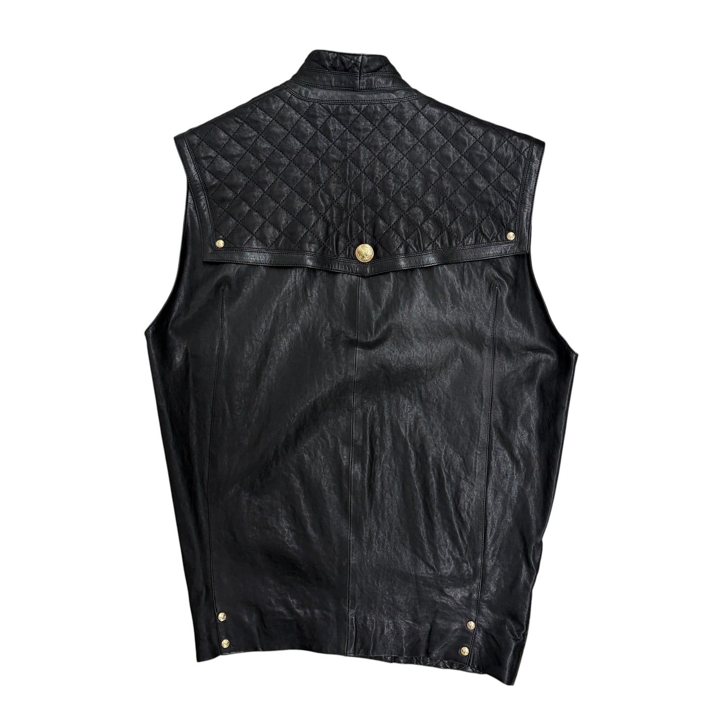 BALMAIN Quilted Leather Vest 상세 이미지 1