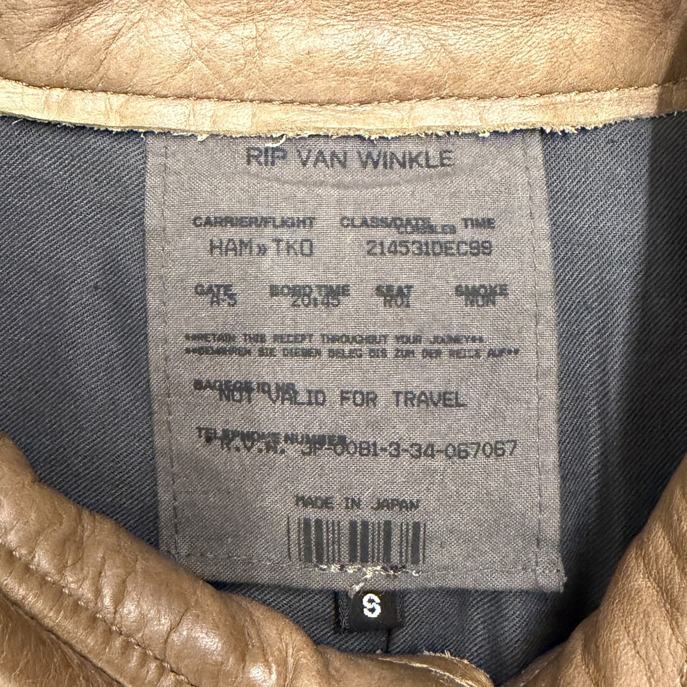 RIP VAN WINKLE Men's Leather Jacket 상세 이미지 2