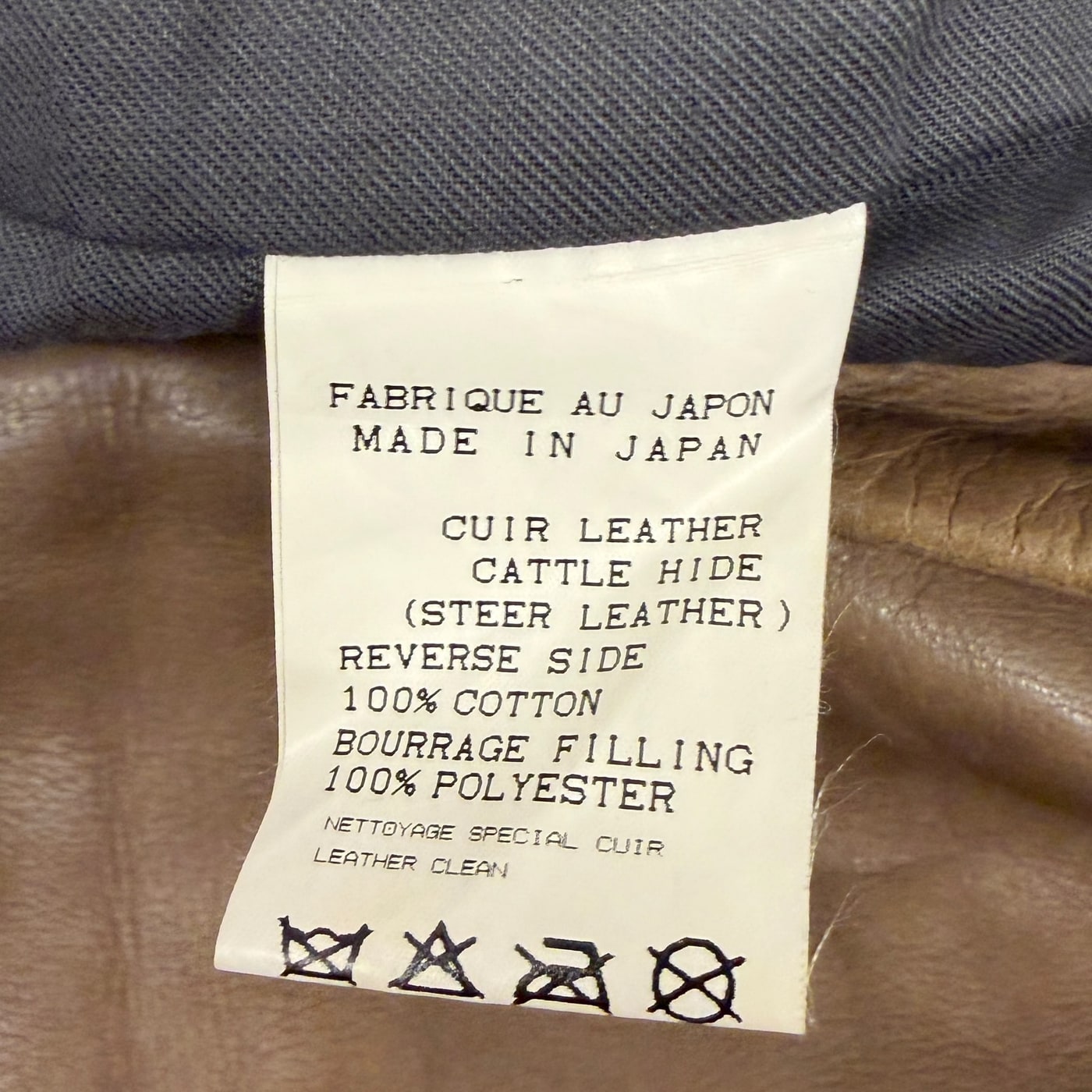 RIP VAN WINKLE Men's Leather Jacket 상세 이미지 3