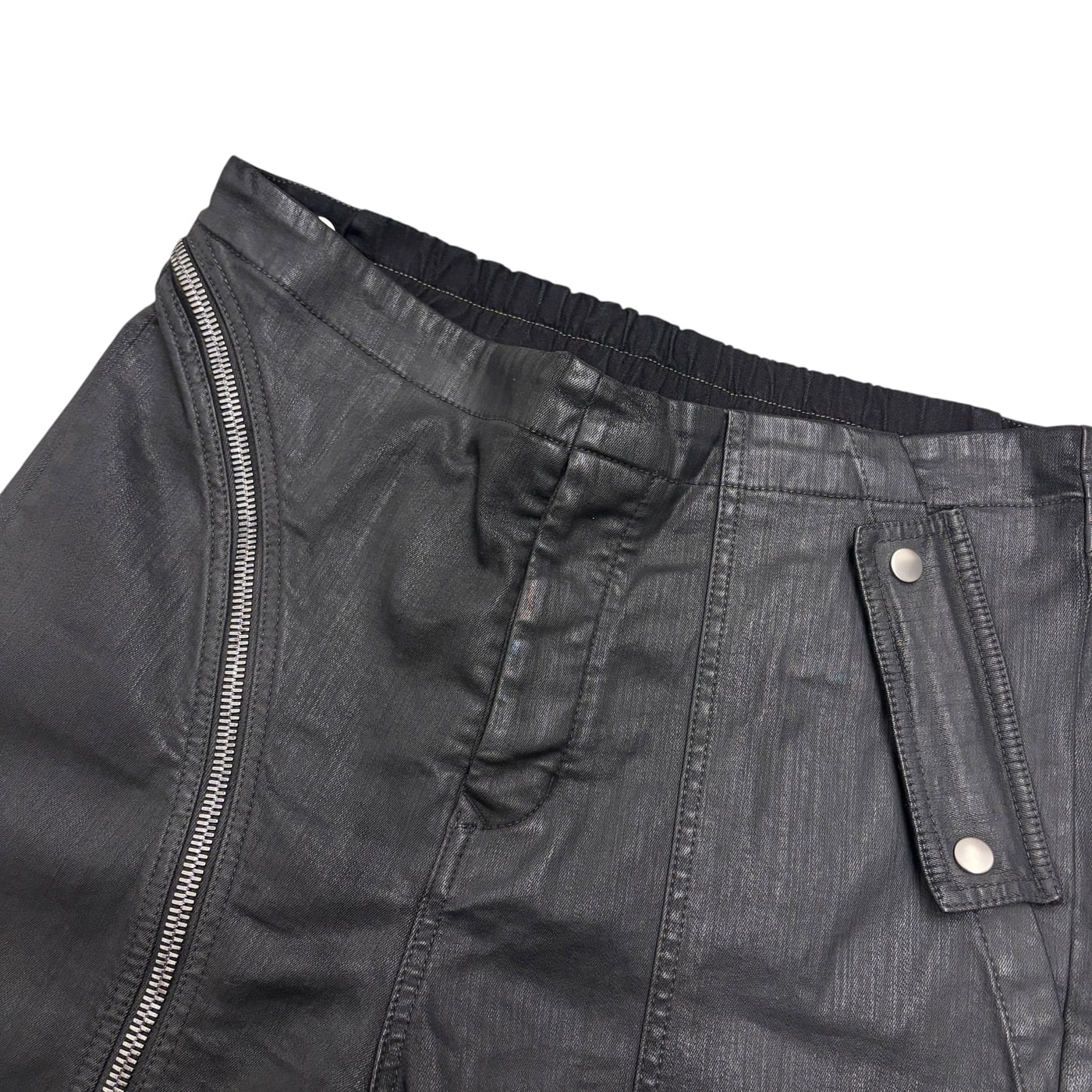 RICK OWENS Waxed Biker Pants 상세 이미지 2