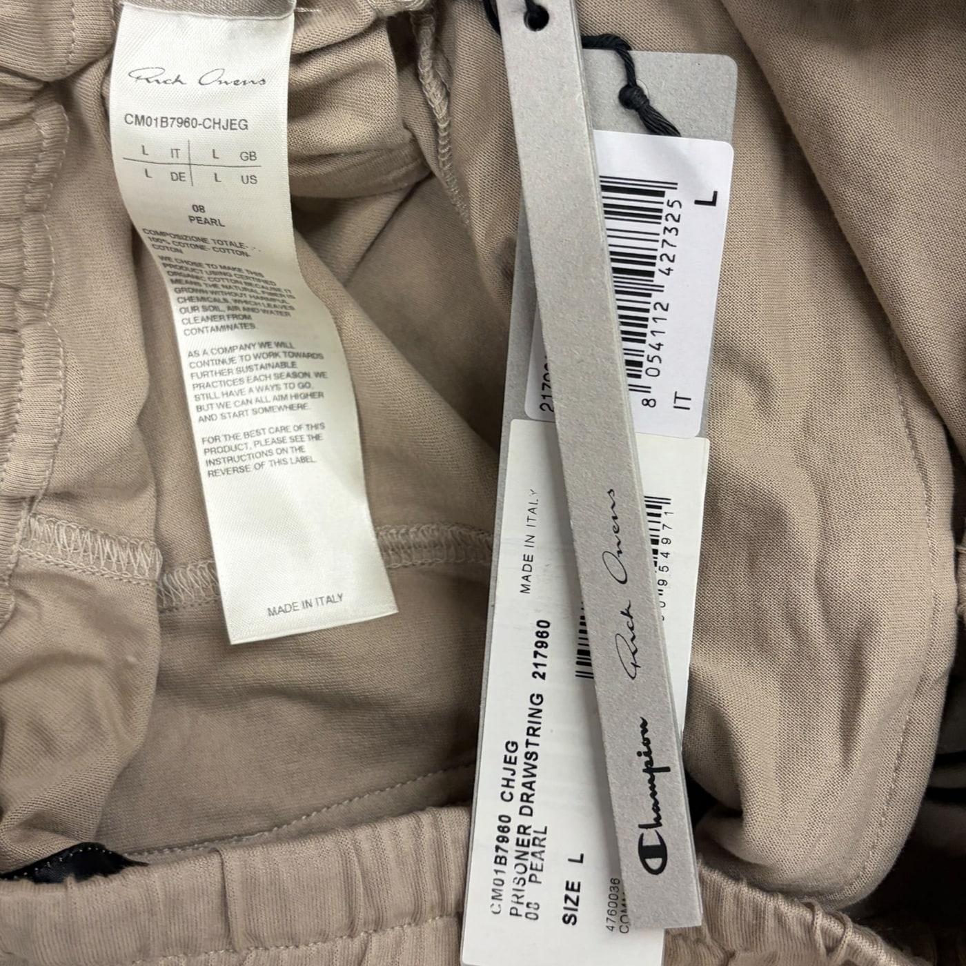 RICK OWENS X CHAMPION Casual Jogger Pants 상세 이미지 4