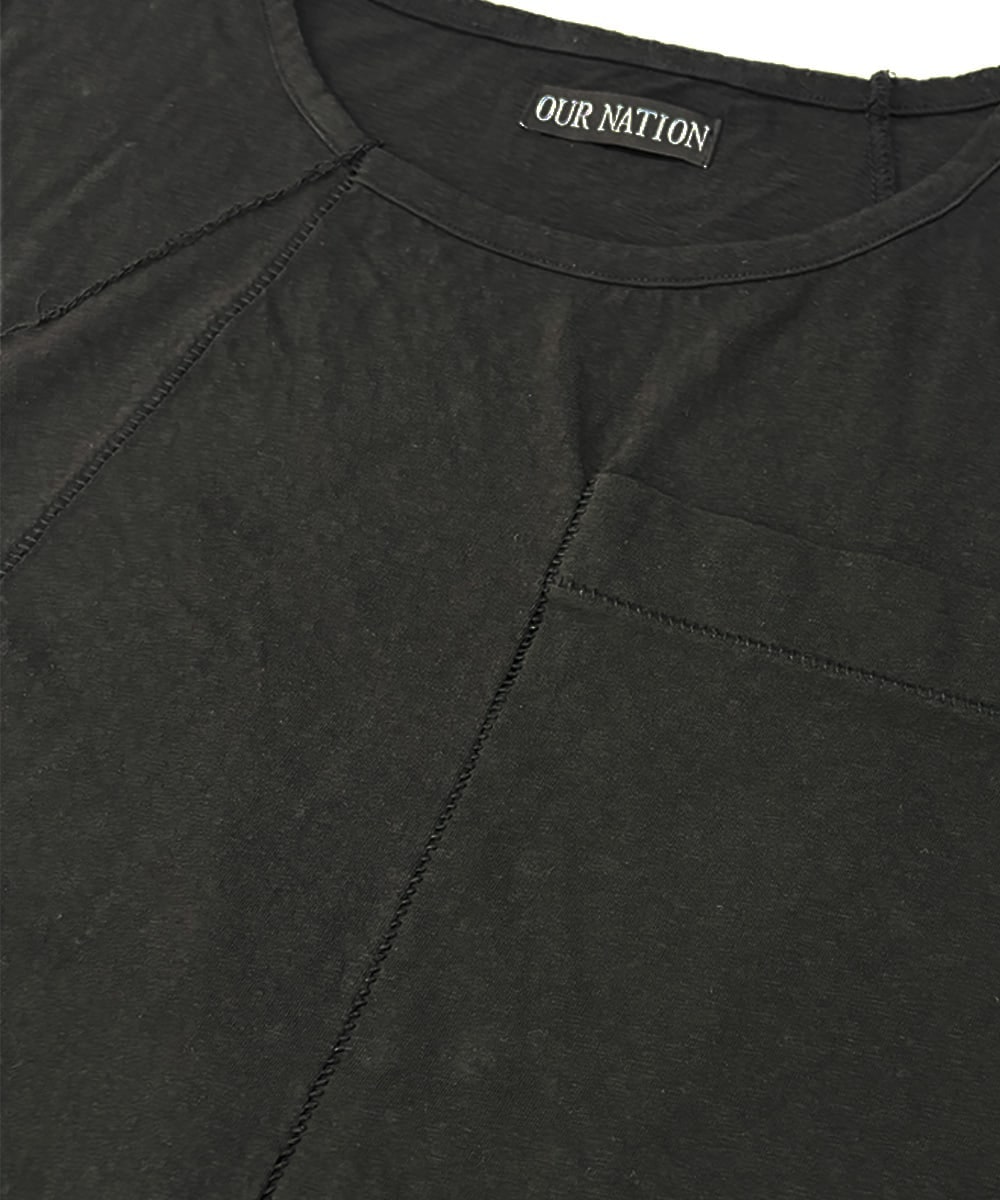 ASYMMETRIC T-SHIRT_BK 상세 이미지 2