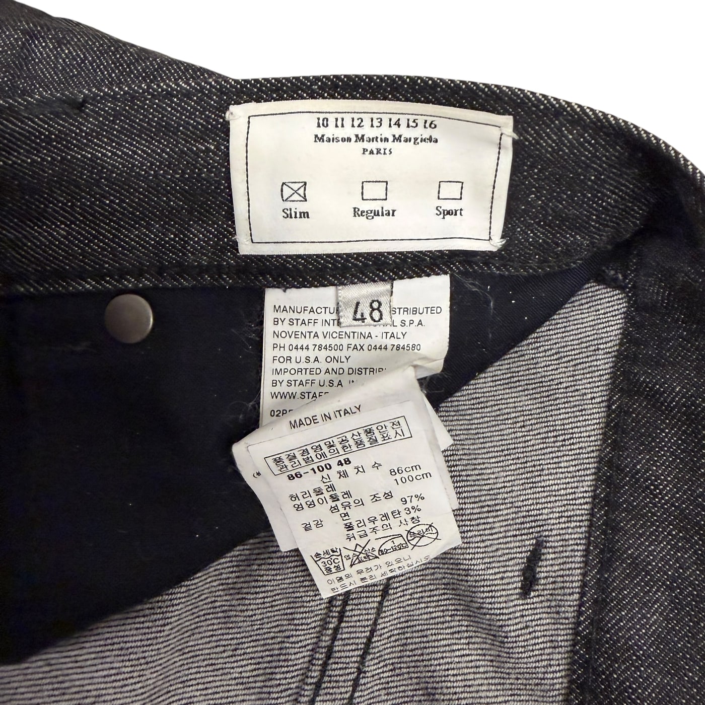 MARGIELA Men's Slim Fit Jeans 상세 이미지 3