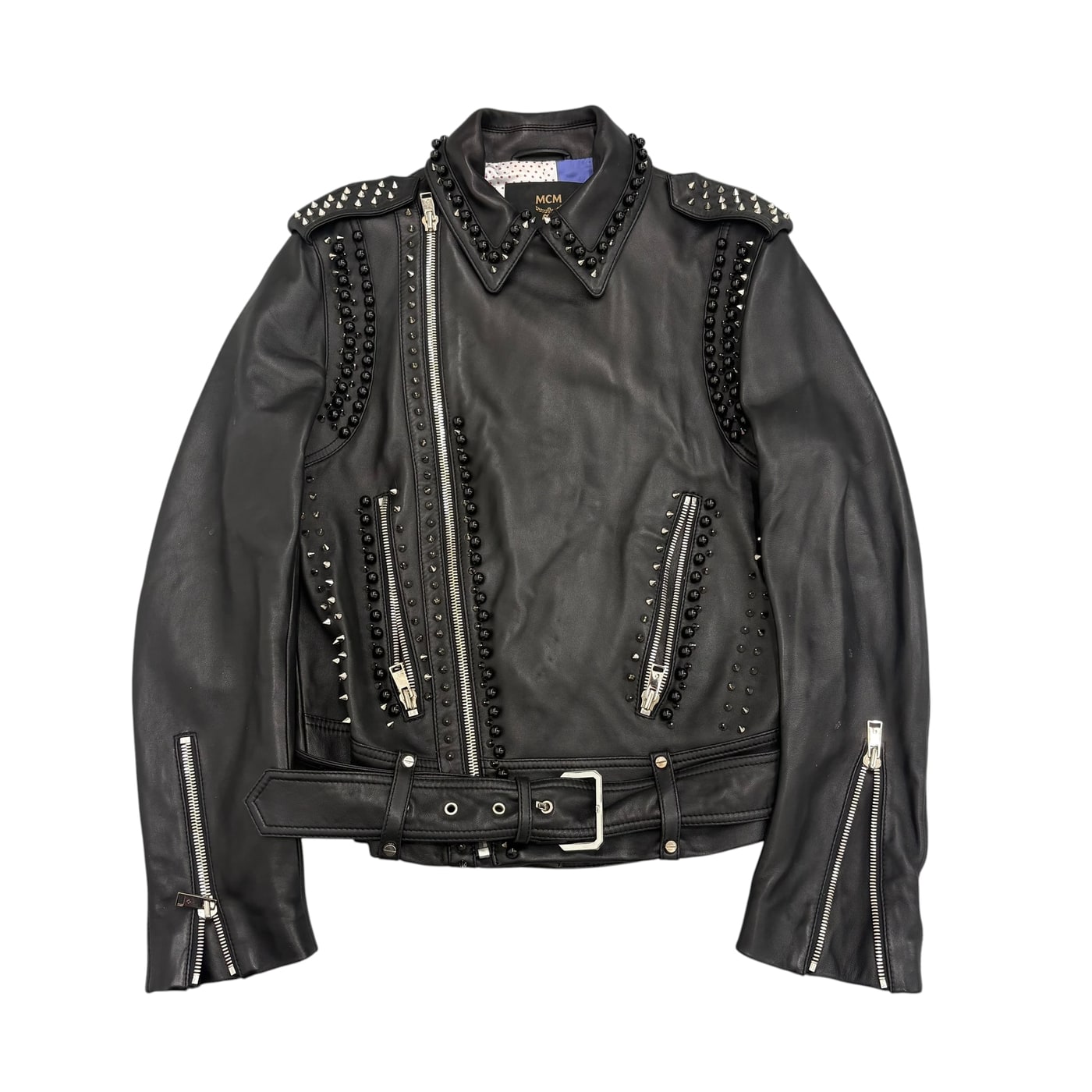 MCM Studded Leather Biker Jacket 상세 이미지 2