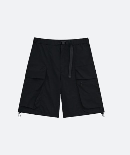 RIPSTOP FUNCTIONAL CARGO SHORTS [BLACK] 상세 이미지 1