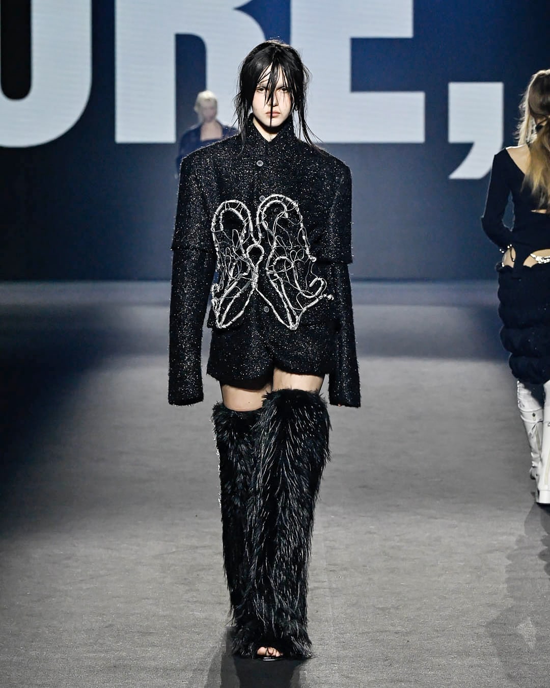 Glitter tweed double-arm jacket 상세 이미지 1