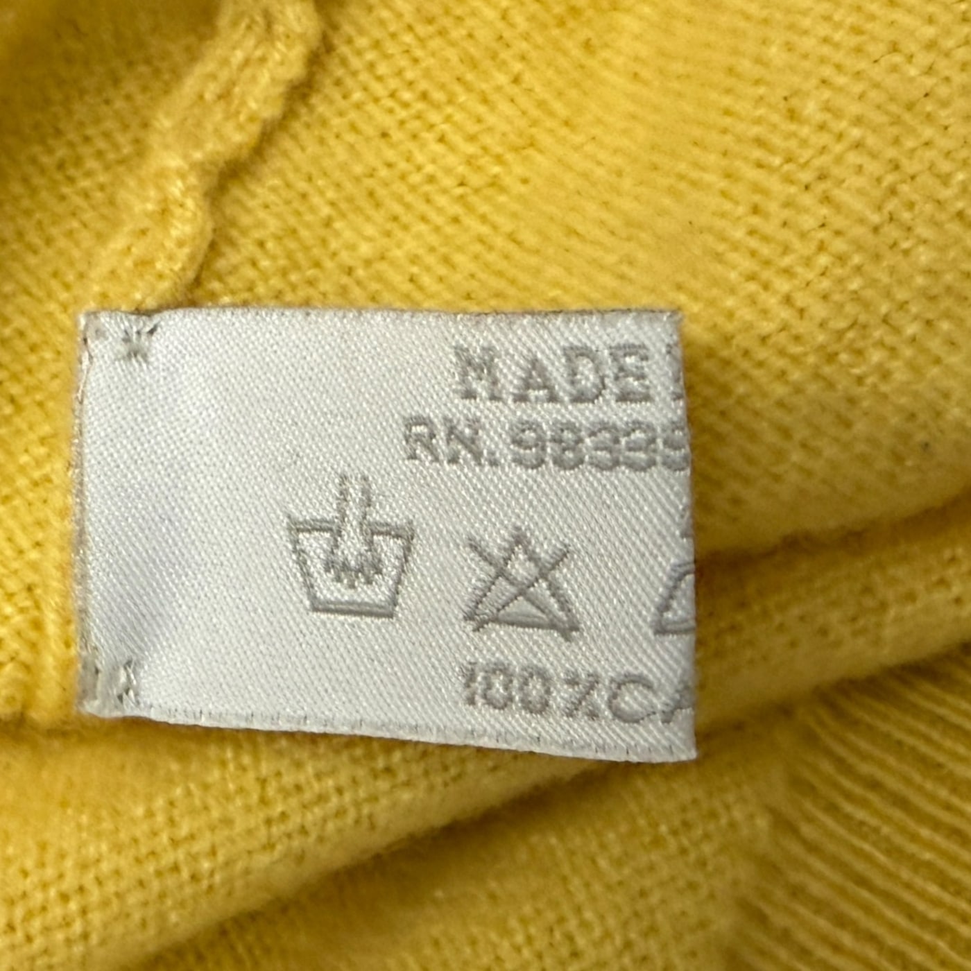PRADA Yellow V-Neck Sweater 상세 이미지 2