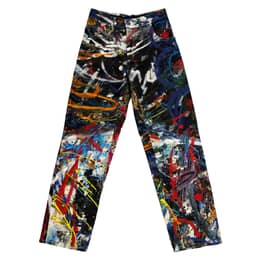 Lover Boy Art Paint Splatter Boyfriend Jeans