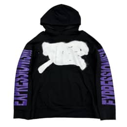 Brashy Black Hoodie with Expression Print