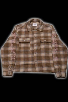 Crystal neck shirt (Brown)