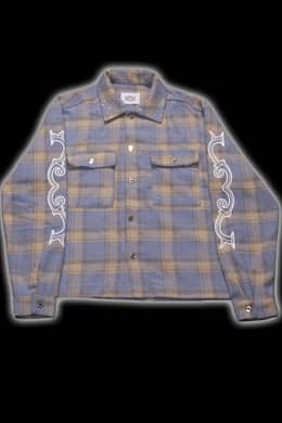 Crystal neck shirt (Sky blue)