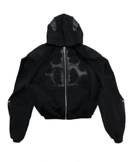 DADA PADDED HOODIE BLACK