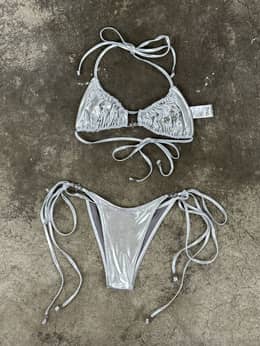 Y2KINI BIKINI SILVER