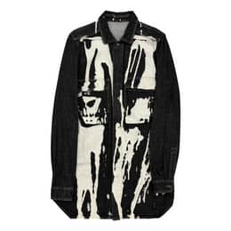 RICK OWENS Abstract Print Denim Jacket