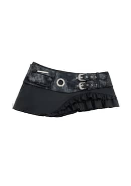 레이어드 아일렛 포켓 스커트