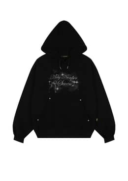 러블리 리본 댄서 큐빅 후드_블랙